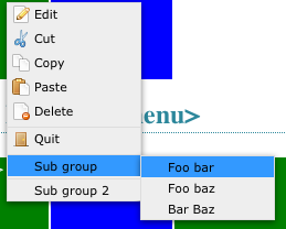 context menu rendered by $.contextMenu