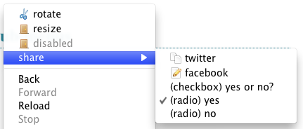 Native context menu in Firefox 9.0 Alpha 1